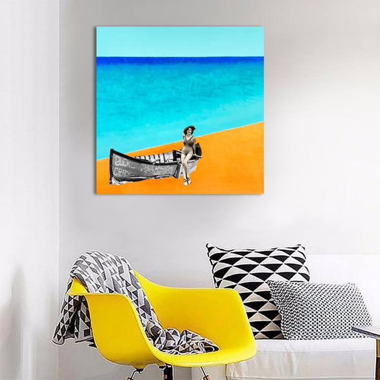 Original Pop Art Beach Collage by Dani Marie