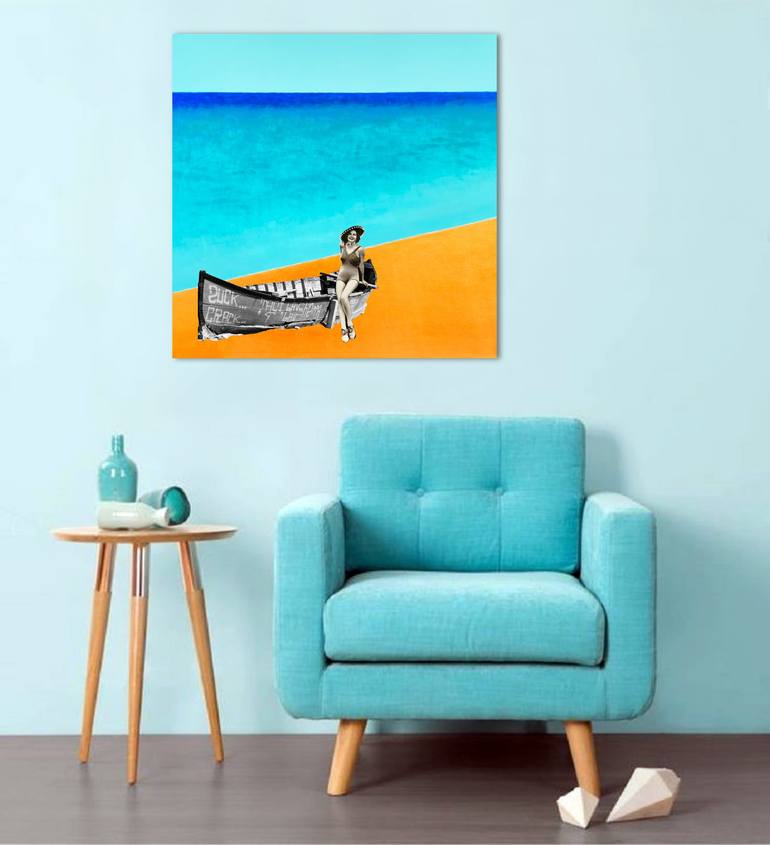 Original Pop Art Beach Collage by Dani Marie