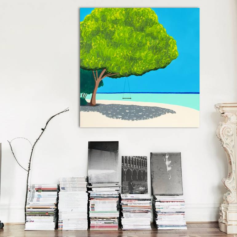 Original Pop Art Beach Painting by Dani Marie