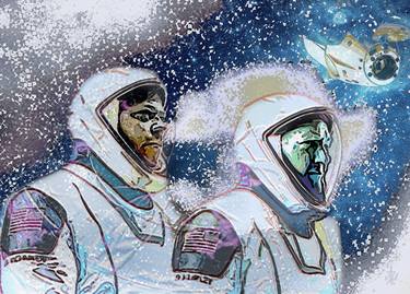 Print of Pop Art Outer Space Mixed Media by Vasyl Lyalyuk