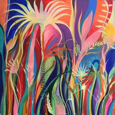 Print of Abstract Botanic Paintings by Dana Andreea Coatu