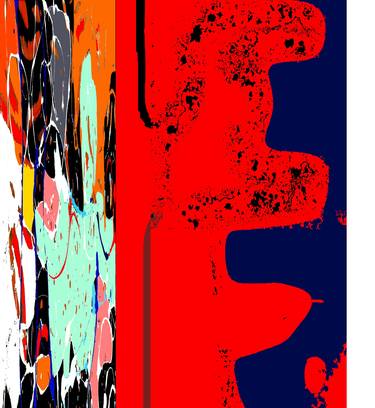 Original Abstract Expressionism Abstract Mixed Media by Gilberto José Alexander Moreno