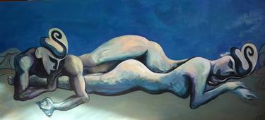 Print of Figurative Nude Paintings by Victor Tretyakov
