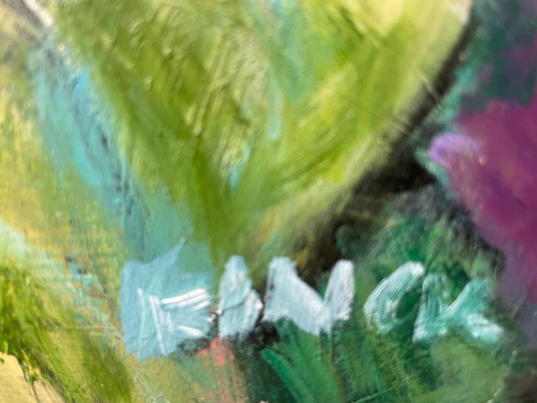 Original Abstract Floral Painting by Maureen Finck