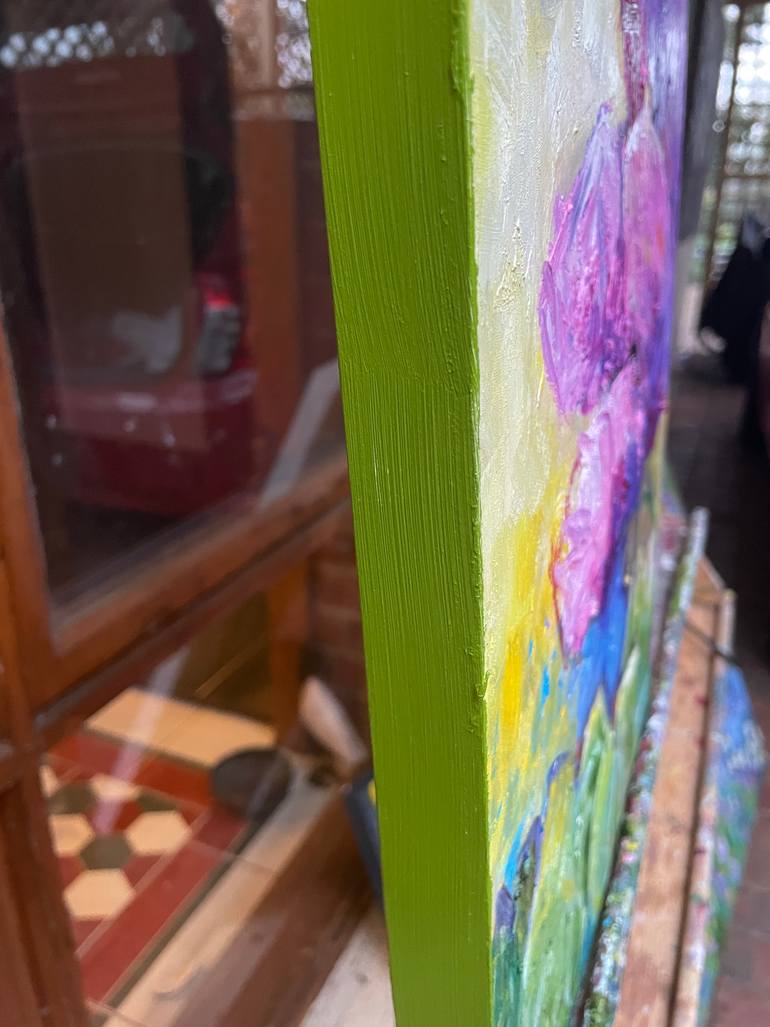 Original Abstract Floral Painting by Maureen Finck