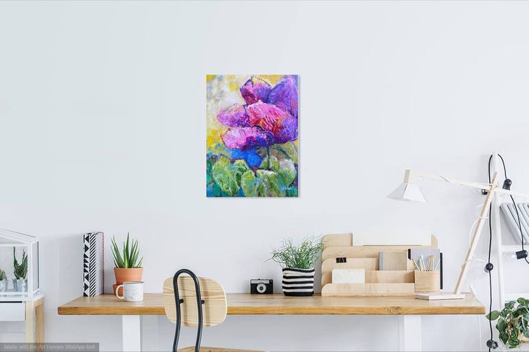 Original Abstract Floral Painting by Maureen Finck