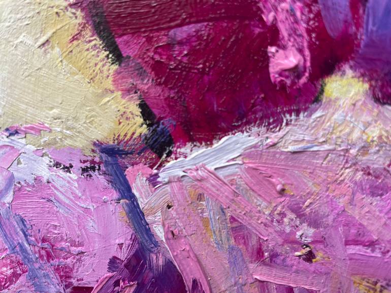 Original Abstract Floral Painting by Maureen Finck