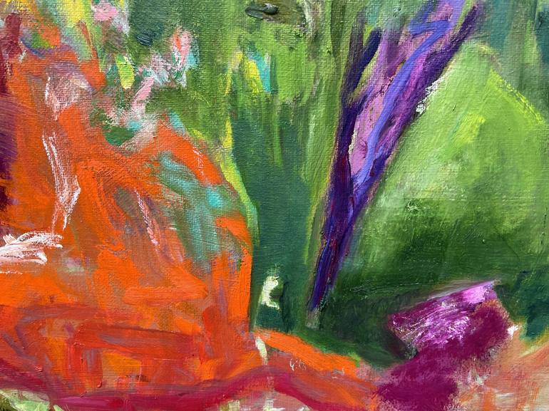 Original Abstract Expressionism Floral Painting by Maureen Finck