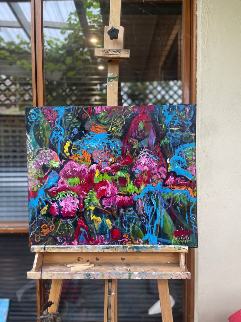 Original Abstract Expressionism Abstract Painting by Maureen Finck