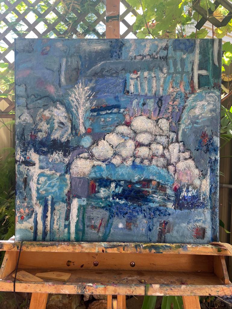 Original Abstract Expressionism Abstract Painting by Maureen Finck