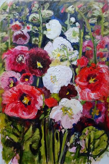 Original Expressionism Floral Paintings by Maureen Finck