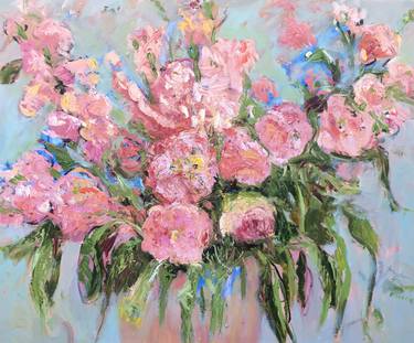 Print of Expressionism Floral Paintings by Maureen Finck