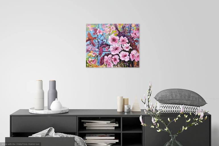 Original Expressionism Floral Painting by Maureen Finck