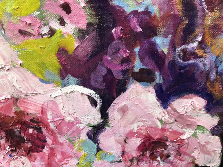 Original Expressionism Floral Painting by Maureen Finck