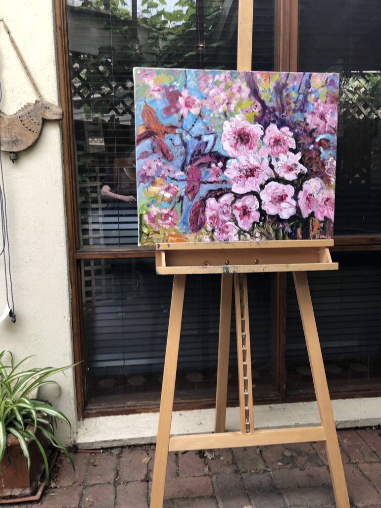 Original Expressionism Floral Painting by Maureen Finck