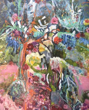 Original Expressionism Garden Paintings by Maureen Finck