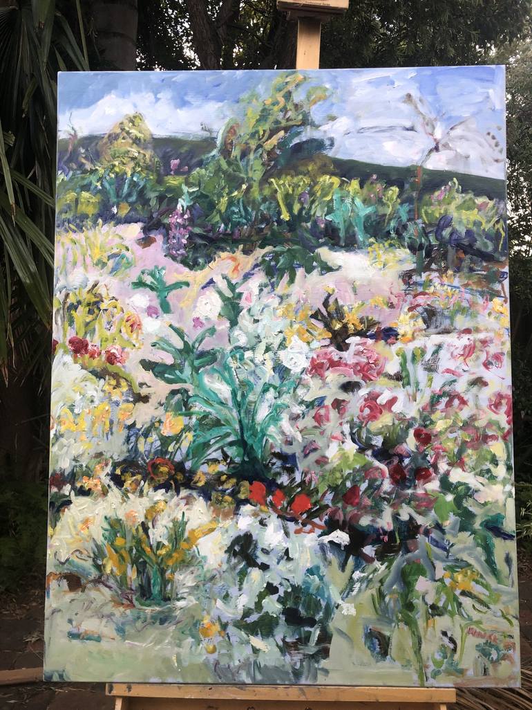 Original Expressionism Landscape Painting by Maureen Finck