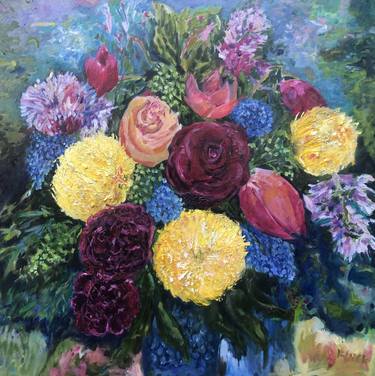 Original Impressionism Floral Paintings by Maureen Finck