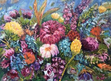 Original Impressionism Floral Paintings by Maureen Finck