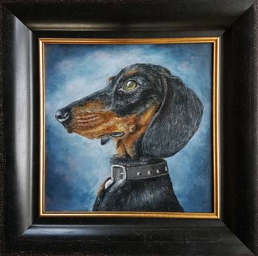 Original Figurative Dogs Paintings by Sergey Bolshakov