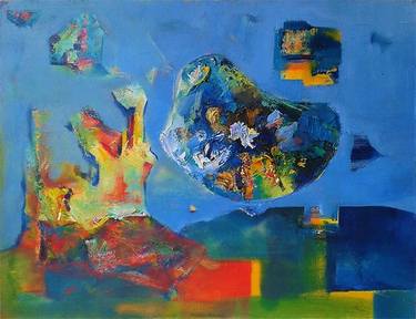 Original Abstract Expressionism Outer Space Paintings by Maria McCulloch