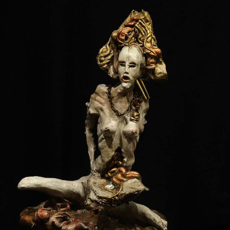 Original Surrealism Mortality Sculpture by Noizevul Sculptures