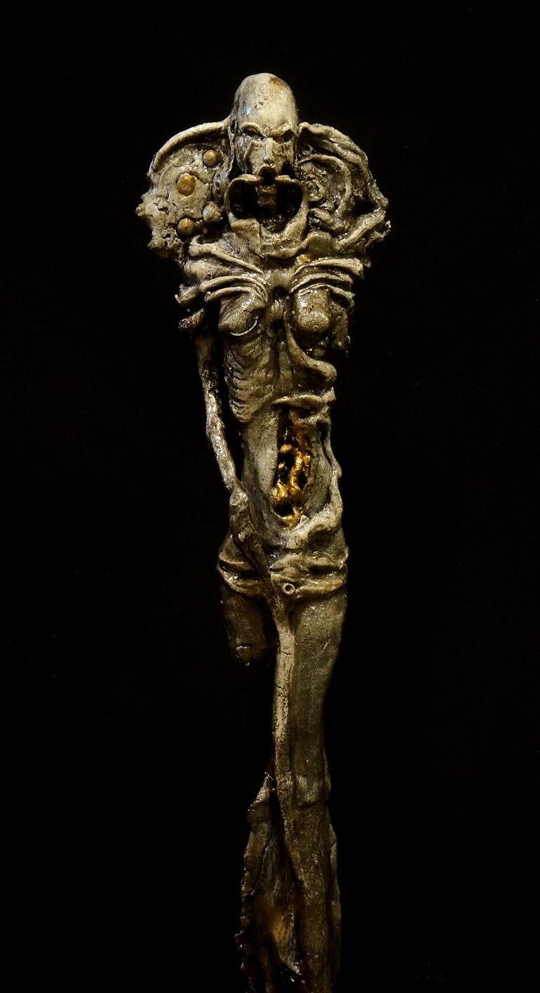 Original Surrealism Mortality Sculpture by Noizevul Sculptures