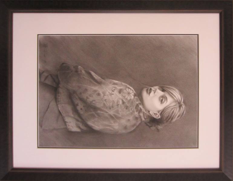 Original Realism People Drawing by Joyce Fournier