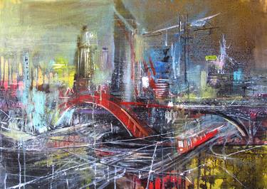 Print of Abstract Expressionism Cities Paintings by Giorgi Kobiashvili