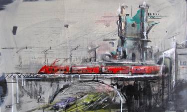 Print of Abstract Expressionism Cities Paintings by Giorgi Kobiashvili