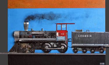 Print of Train Paintings by Giorgi Kobiashvili