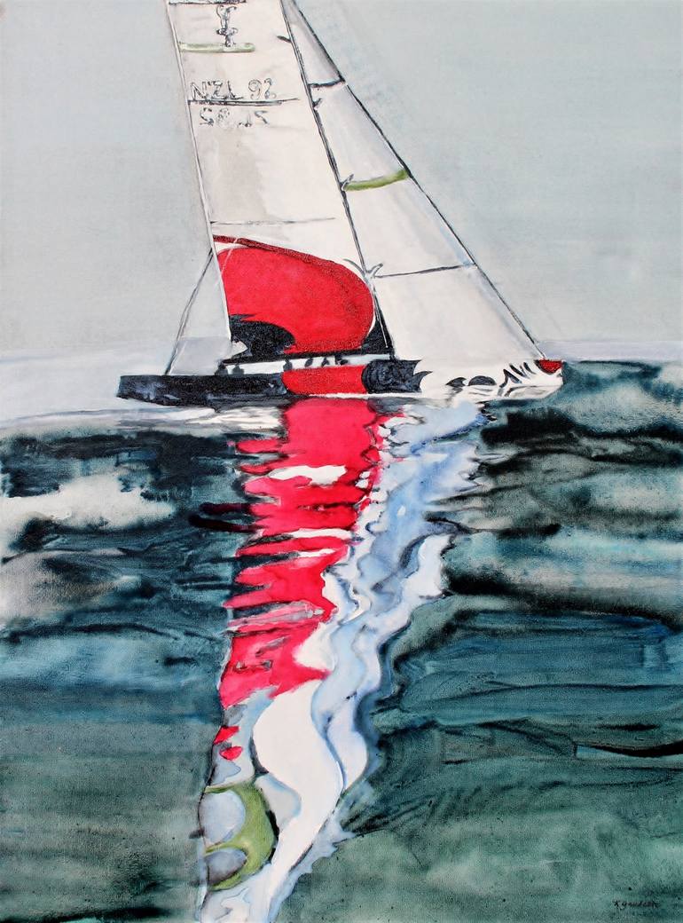 Team NZ Team New Zealand Emirates America S Cup Yacht Painting By   6403149 HPOSUFUQ 7 