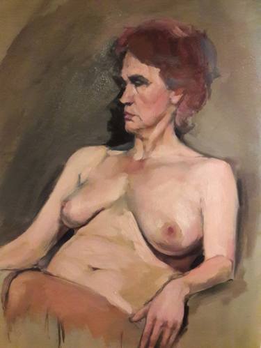 Female nude with green background thumb