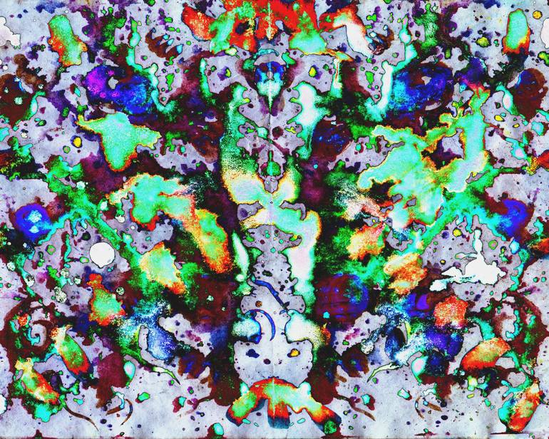 Original Art Deco Abstract Mixed Media by Hagel Art