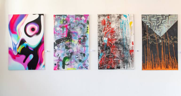 Original Abstract Patterns Painting by Hagel Art