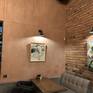 In the interior and in wooden frame