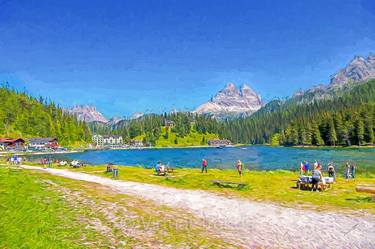 Relaxation day at Lake Misurina (Dolomites) XL- Limited Edition 1 of 20 thumb