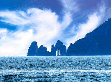 Capri – Faraglioni Rocks and saling boat - Limited Edition 2 of 30 thumb