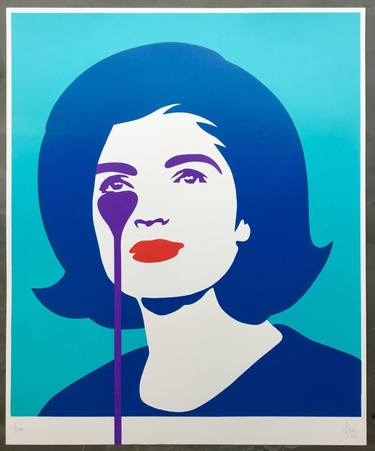 Saatchi Art Artist Pure Evil; Printmaking, “JFK’s Nightmare - The First Lady in Blue - Edition of 100, 3 Editions left” #art