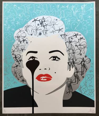 Saatchi Art Artist Pure Evil; Printmaking, “Scratchcard Marilyn - California Dreaming - Limited Edition 1 of 1 SOLD” #art