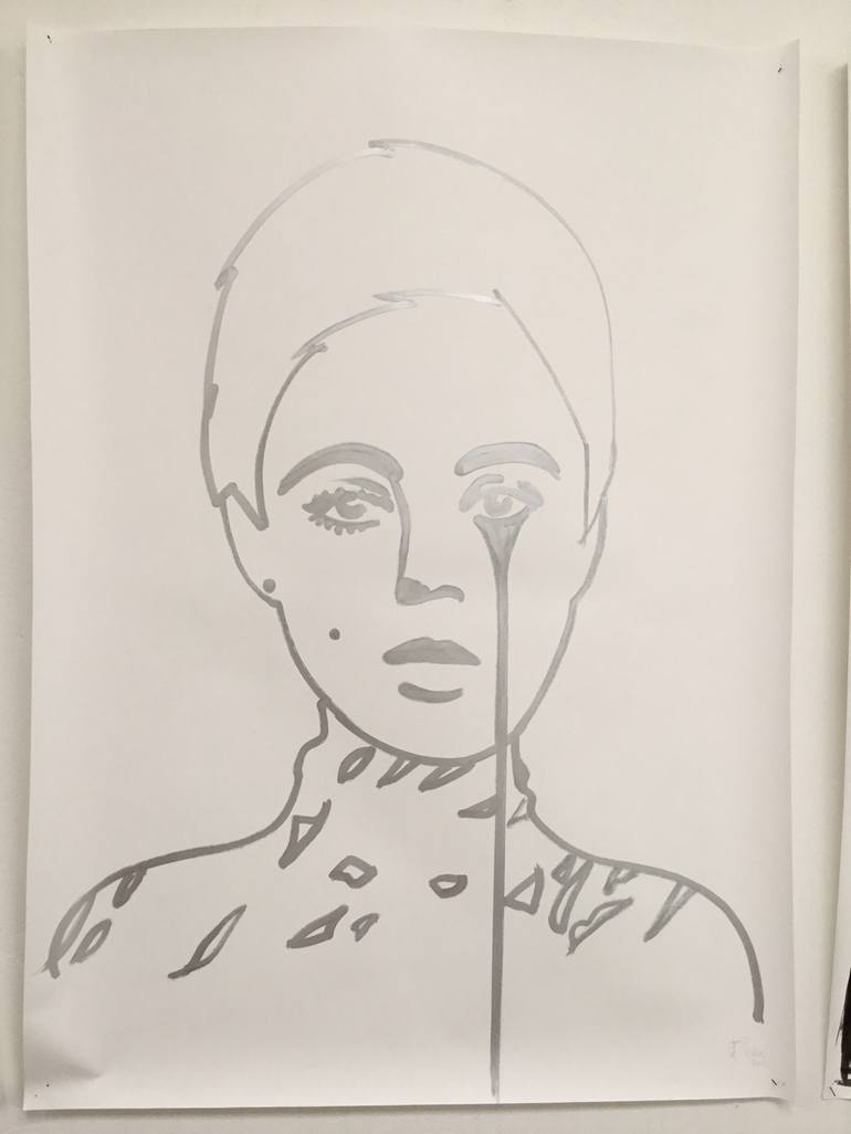 Edie Sedgwick - KRINK on Paper Painting by Pure Evil | Saatchi Art