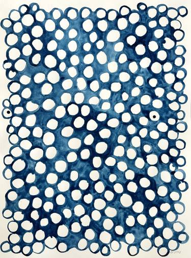 Original Algorithmic Abstract Painting by Andrea Bijou