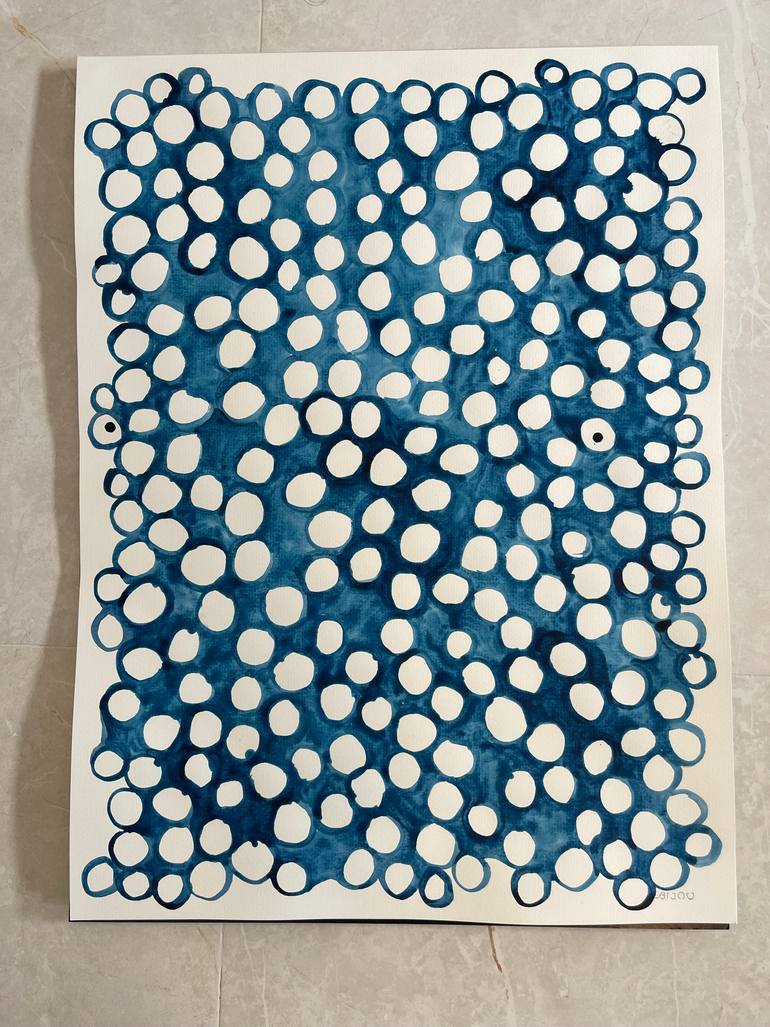 Original Algorithmic Abstract Painting by Andrea Bijou