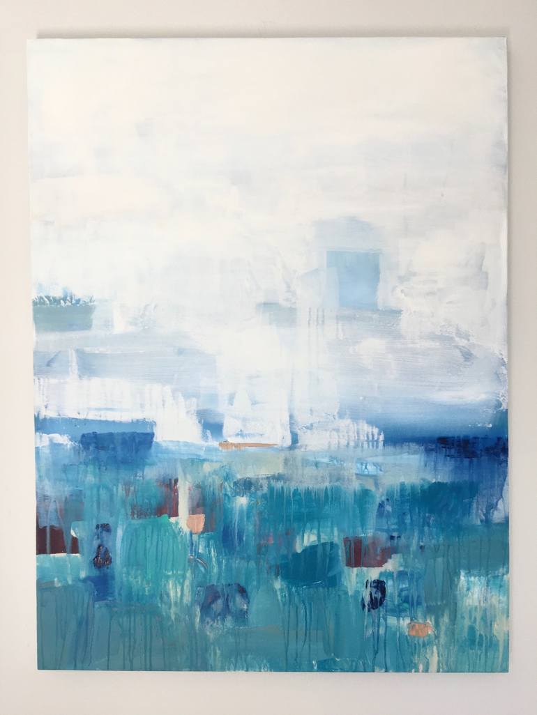 Original Abstract Seascape Painting by Andrea Bijou