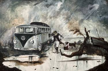 Original Automobile Painting by Kuma Perera