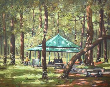 Print of Impressionism Landscape Paintings by Md Marjan Kabir