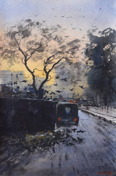 Original Impressionism Landscape Paintings by Md Marjan Kabir