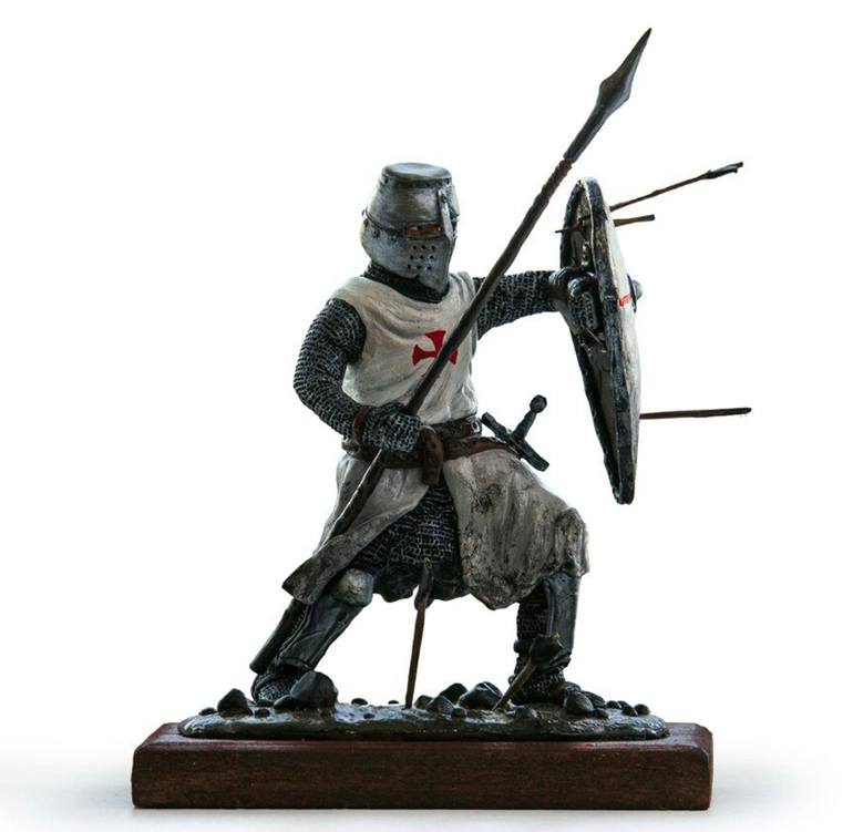 The CRUSADERS Knights Templar Knight Crusades French Feves Figurines Minaitures 