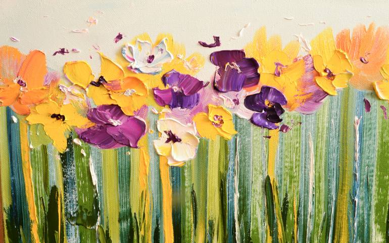 Original Floral Painting by Olesia Liakhovych