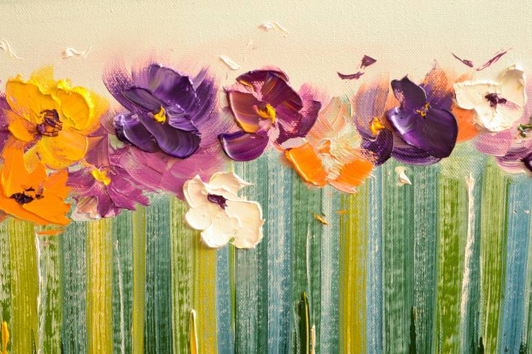 Original Floral Painting by Olesia Liakhovych